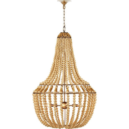 Currey and Company Penelope 6 Light 27" Wide Beaded Empire Chandelier
