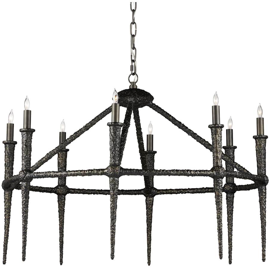 Currey and Company Blackthorn 8 Light 37" Wide Taper Candle Style Chandelier
