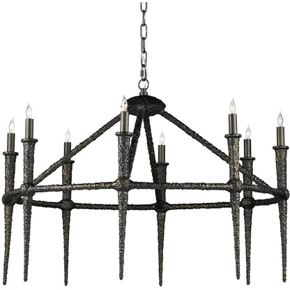 Currey and Company Blackthorn 8 Light 37" Wide Taper Candle Style Chandelier