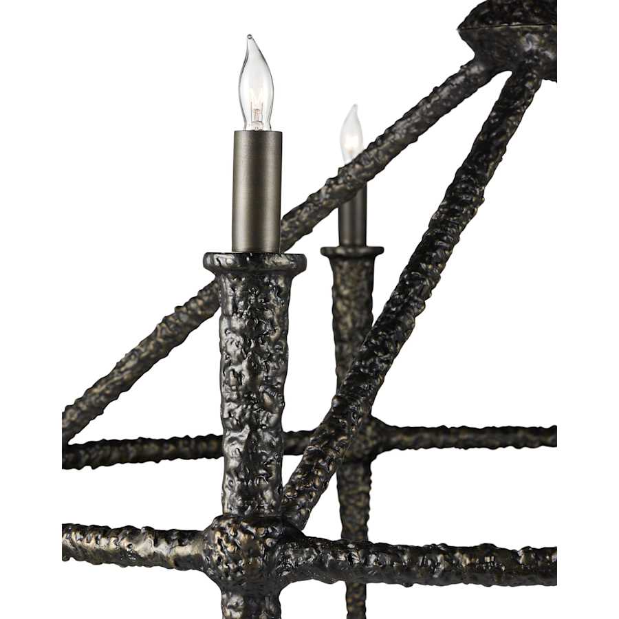 Currey and Company Blackthorn 8 Light 37" Wide Taper Candle Style Chandelier