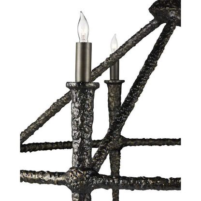Currey and Company Blackthorn 8 Light 37" Wide Taper Candle Style Chandelier