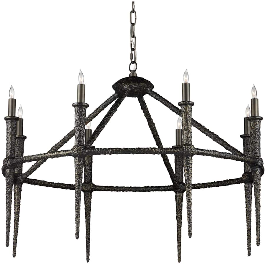 Currey and Company Blackthorn 8 Light 37" Wide Taper Candle Style Chandelier