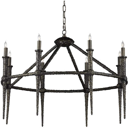Currey and Company Blackthorn 8 Light 37" Wide Taper Candle Style Chandelier