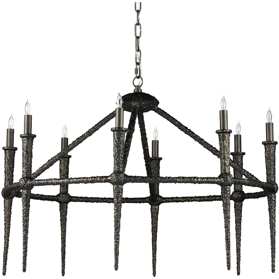 Currey and Company Blackthorn 8 Light 37" Wide Taper Candle Style Chandelier