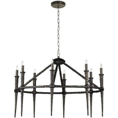 Currey and Company Blackthorn 8 Light 37" Wide Taper Candle Style Chandelier