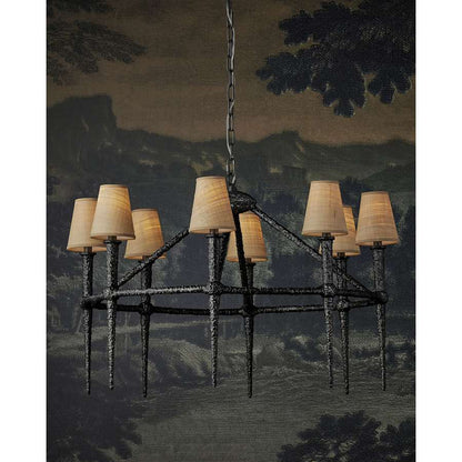 Currey and Company Blackthorn 8 Light 37" Wide Taper Candle Style Chandelier