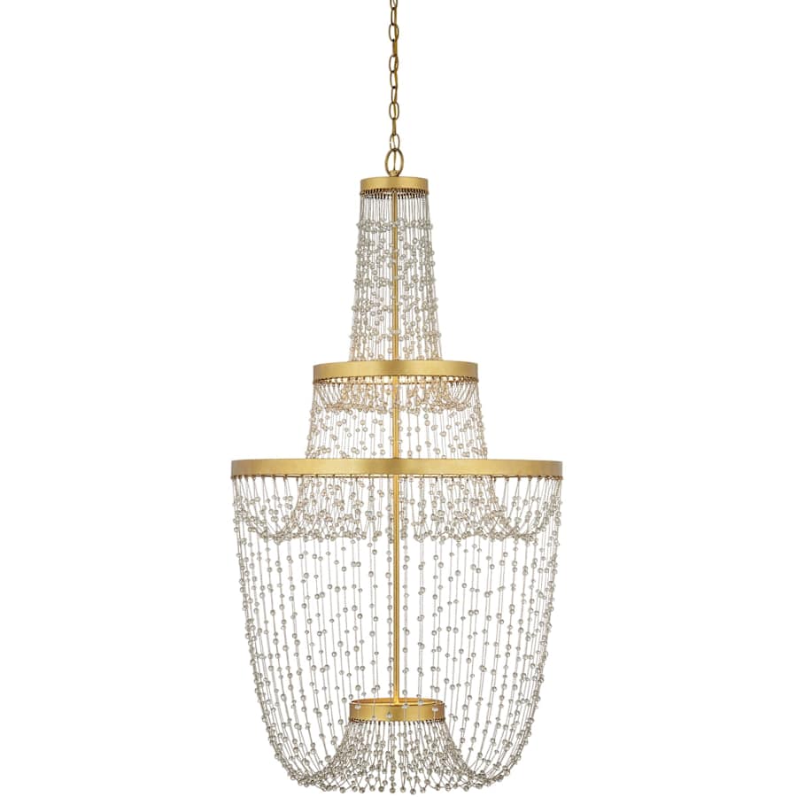 Currey and Company Mademoiselle 28" Wide Beaded Empire Chandelier