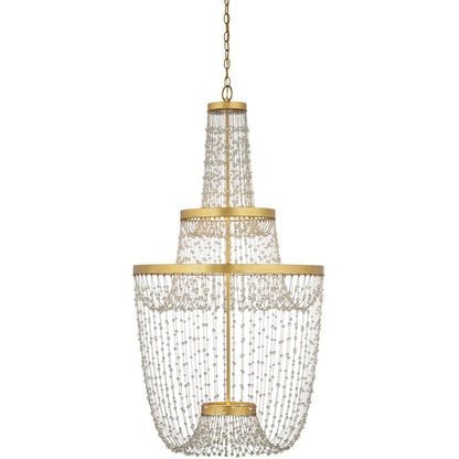 Currey and Company Mademoiselle 28" Wide Beaded Empire Chandelier