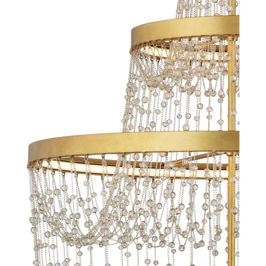 Currey and Company Mademoiselle 28" Wide Beaded Empire Chandelier