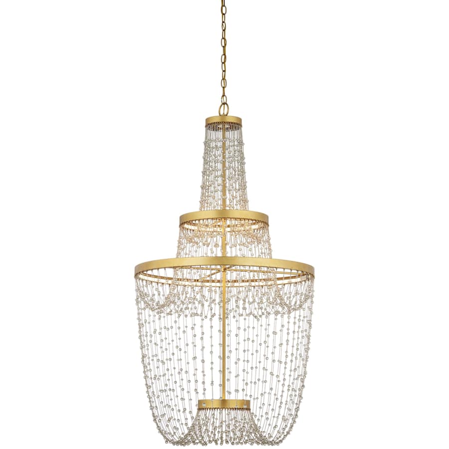 Currey and Company Mademoiselle 28" Wide Beaded Empire Chandelier