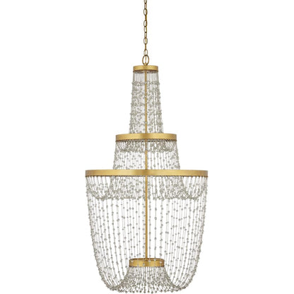Currey and Company Mademoiselle 28" Wide Beaded Empire Chandelier