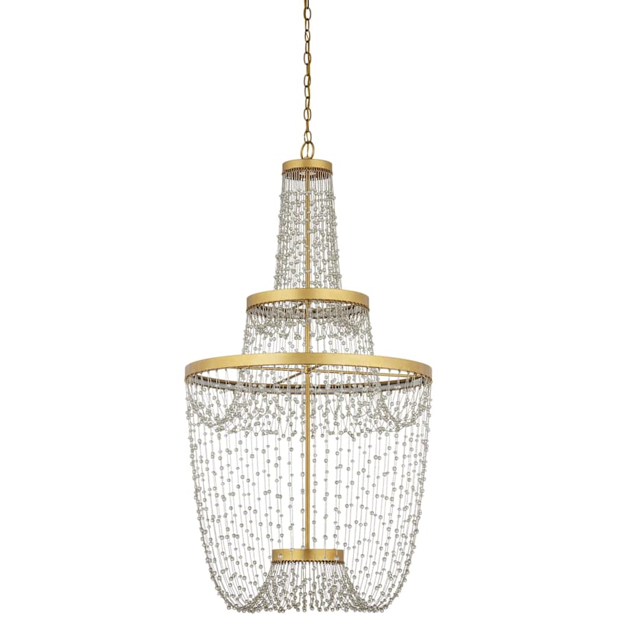 Currey and Company Mademoiselle 28" Wide Beaded Empire Chandelier