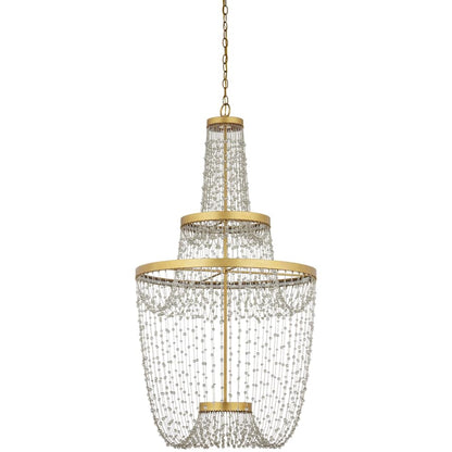 Currey and Company Mademoiselle 28" Wide Beaded Empire Chandelier