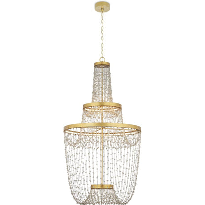 Currey and Company Mademoiselle 28" Wide Beaded Empire Chandelier