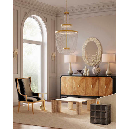 Currey and Company Mademoiselle 28" Wide Beaded Empire Chandelier