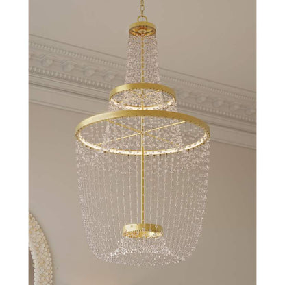 Currey and Company Mademoiselle 28" Wide Beaded Empire Chandelier