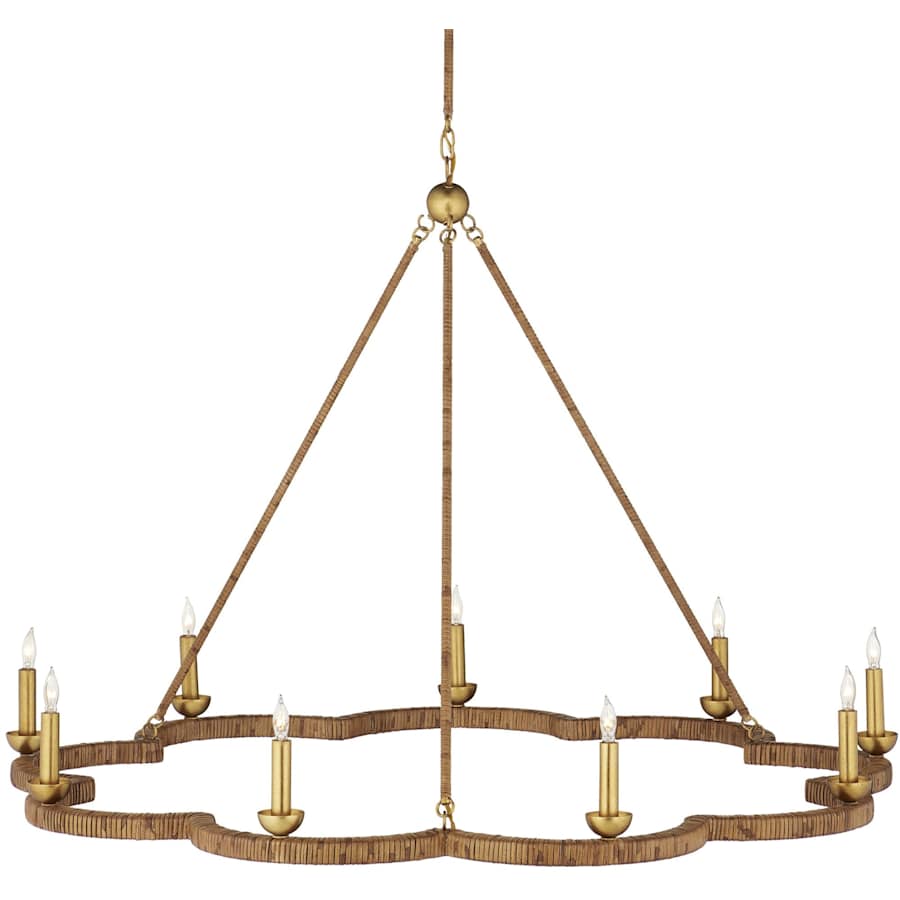 Currey and Company Savoie 9 Light 43" Wide Taper Candle Style Chandelier