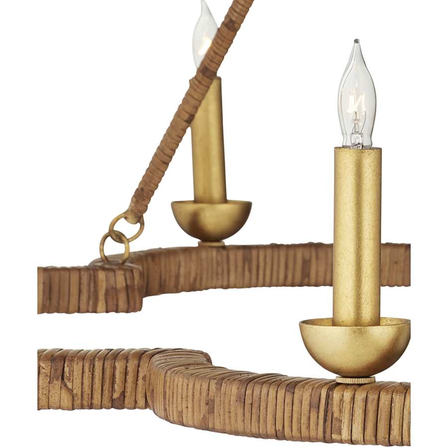 Currey and Company Savoie 9 Light 43" Wide Taper Candle Style Chandelier