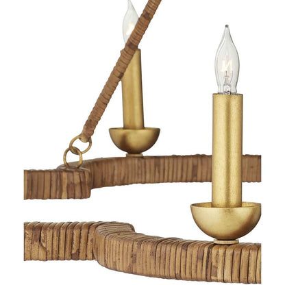 Currey and Company Savoie 9 Light 43" Wide Taper Candle Style Chandelier