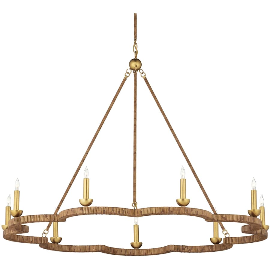 Currey and Company Savoie 9 Light 43" Wide Taper Candle Style Chandelier