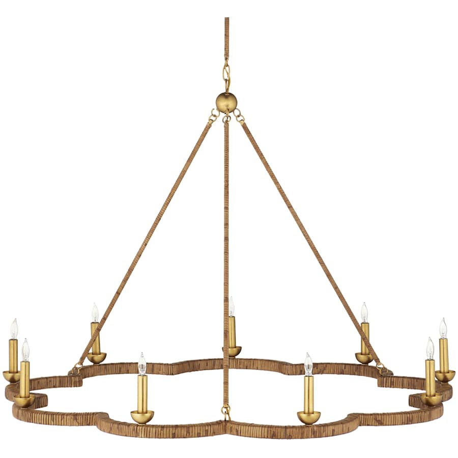 Currey and Company Savoie 9 Light 43" Wide Taper Candle Style Chandelier