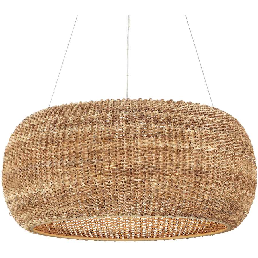 Currey and Company Boucle 6 Light 36" Wide Ring Chandelier