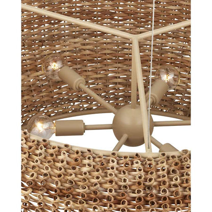 Currey and Company Boucle 6 Light 36" Wide Ring Chandelier