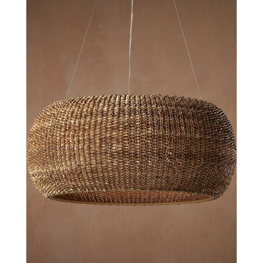 Currey and Company Boucle 6 Light 36" Wide Ring Chandelier