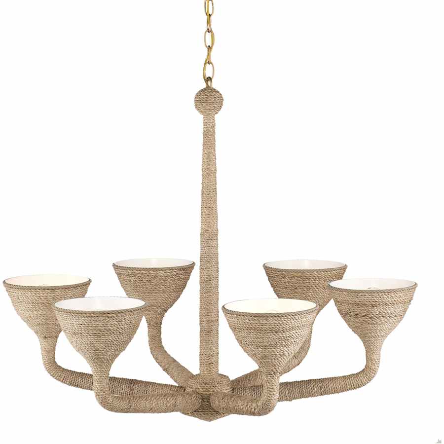 Currey and Company Marbella 6 Light 35" Wide Chandelier