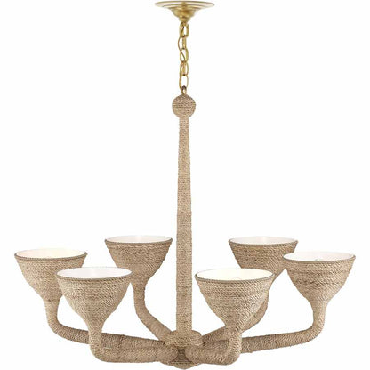 Currey and Company Marbella 6 Light 35" Wide Chandelier