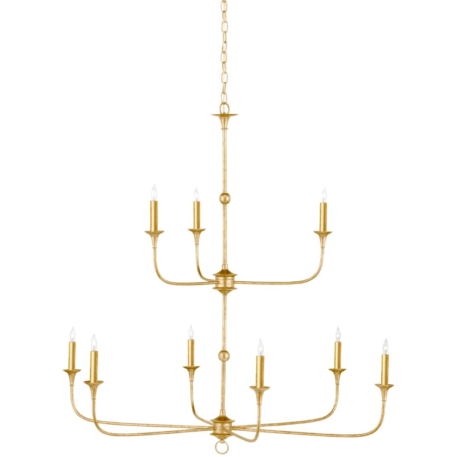 Currey and Company Nottaway 9 Light 45" Wide Taper Candle Style Chandelier