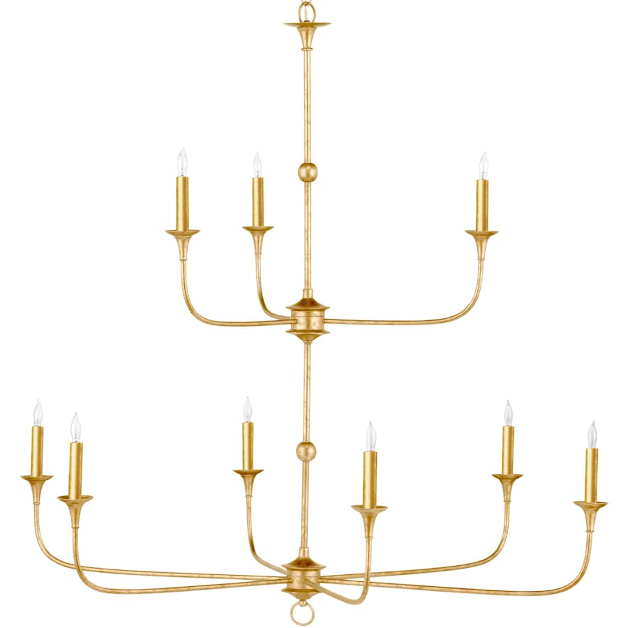 Currey and Company Nottaway 9 Light 45" Wide Taper Candle Style Chandelier