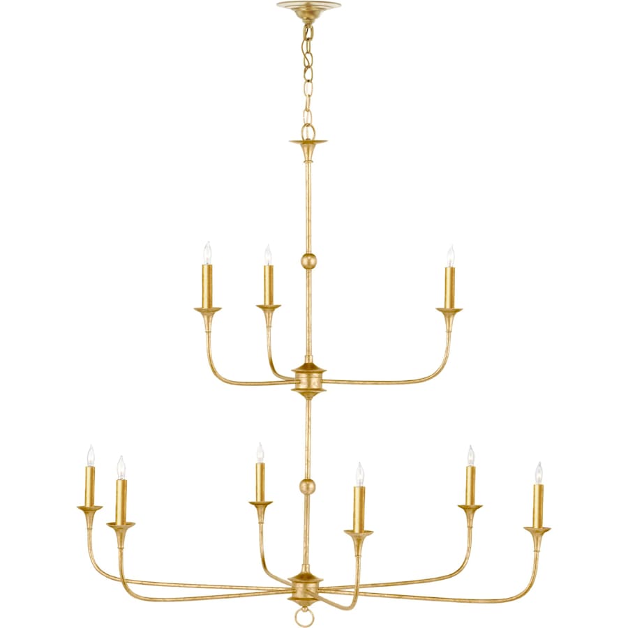 Currey and Company Nottaway 9 Light 45" Wide Taper Candle Style Chandelier