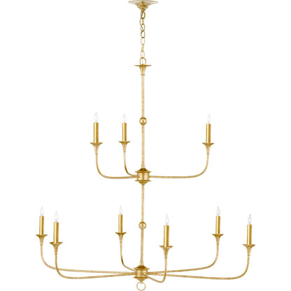 Currey and Company Nottaway 9 Light 45" Wide Taper Candle Style Chandelier