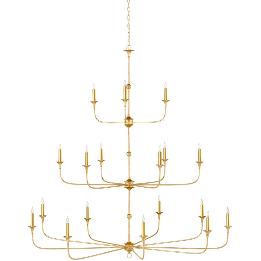 Currey and Company Nottaway 18 Light 60" Wide Taper Candle Style Chandelier