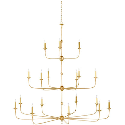 Currey and Company Nottaway 18 Light 60" Wide Taper Candle Style Chandelier