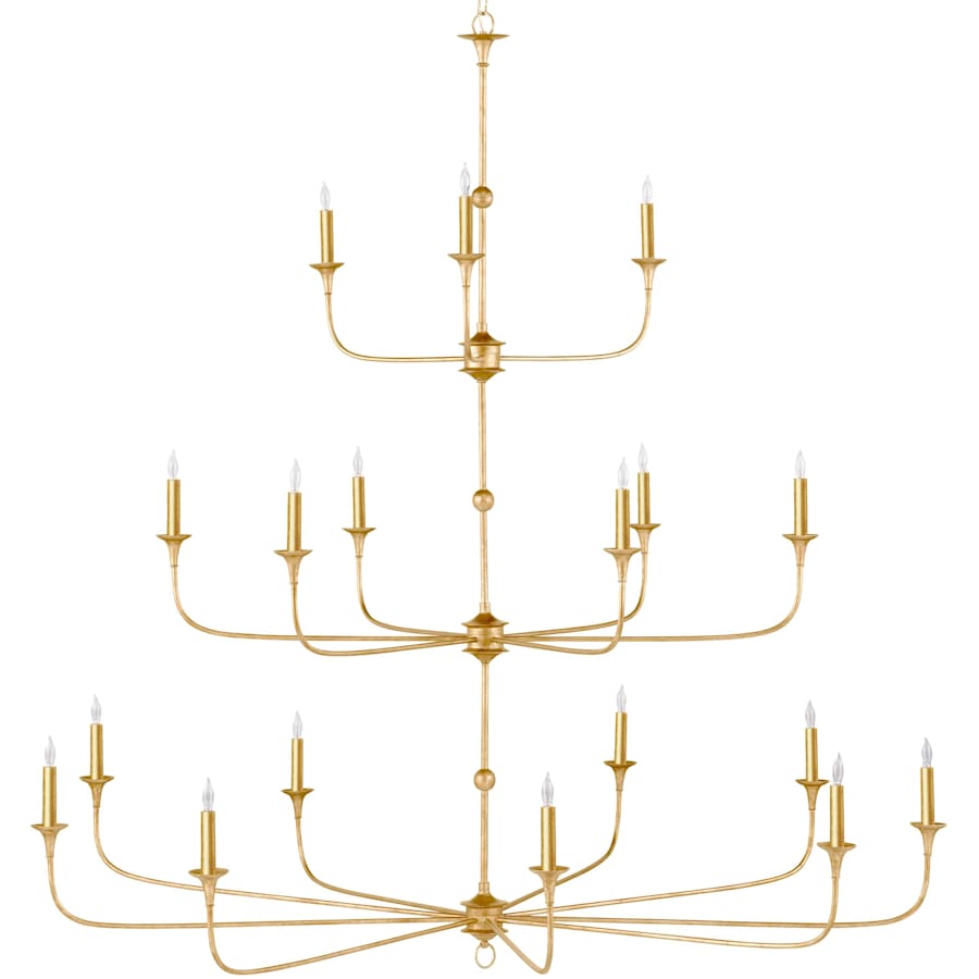 Currey and Company Nottaway 18 Light 60" Wide Taper Candle Style Chandelier