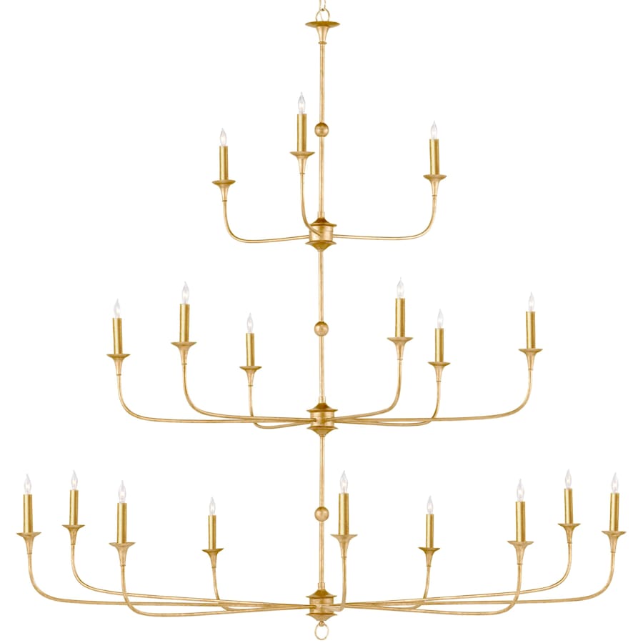 Currey and Company Nottaway 18 Light 60" Wide Taper Candle Style Chandelier