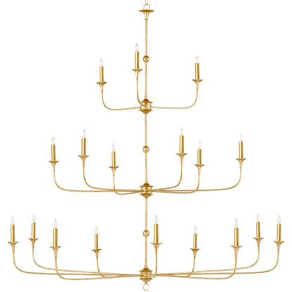 Currey and Company Nottaway 18 Light 60" Wide Taper Candle Style Chandelier