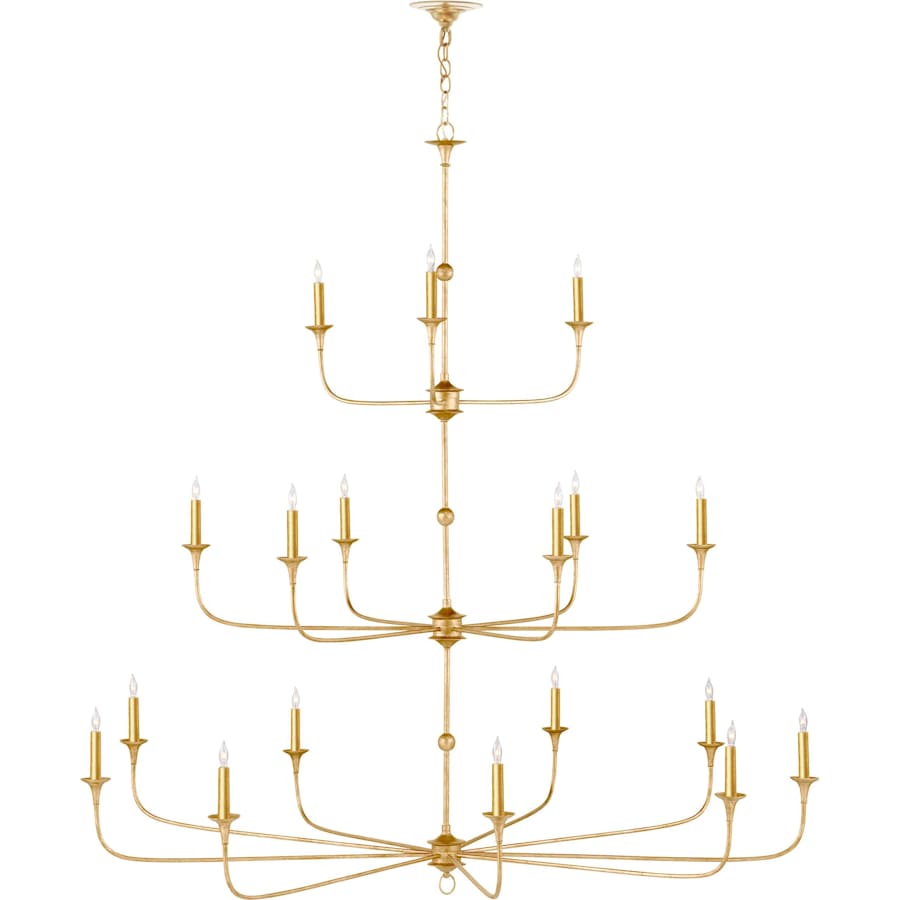 Currey and Company Nottaway 18 Light 60" Wide Taper Candle Style Chandelier