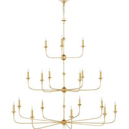 Currey and Company Nottaway 18 Light 60" Wide Taper Candle Style Chandelier