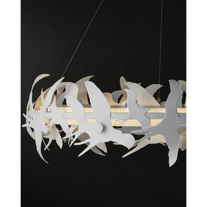 Currey and Company Tijereta 40" Wide Ring Chandelier