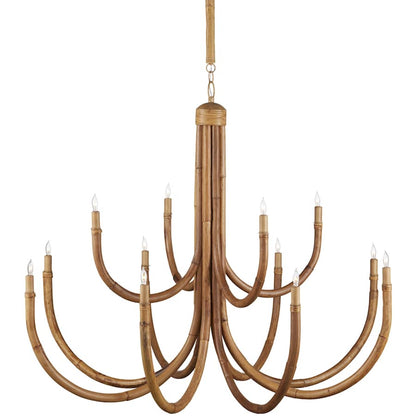 Currey and Company Samsara 12 Light 48" Wide Taper Candle Style Chandelier