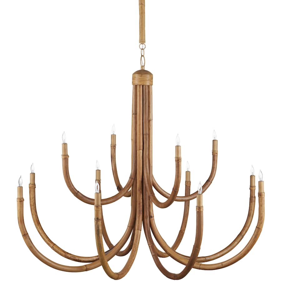 Currey and Company Samsara 12 Light 48" Wide Taper Candle Style Chandelier