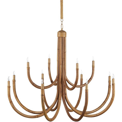 Currey and Company Samsara 12 Light 48" Wide Taper Candle Style Chandelier