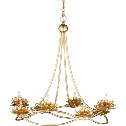 Currey and Company Cyrene 8 Light 32" Wide Wrought Iron Ring Chandelier