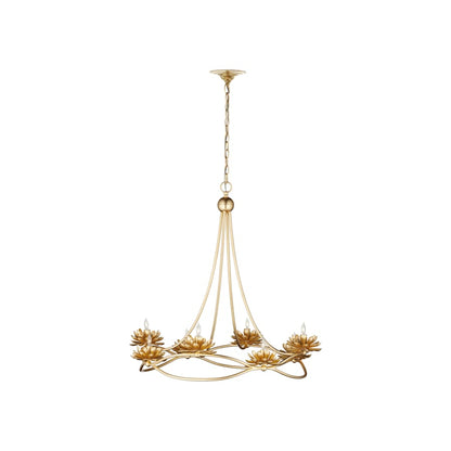 Currey and Company Cyrene 8 Light 32" Wide Wrought Iron Ring Chandelier