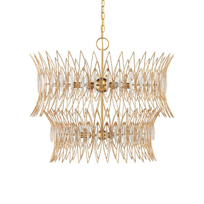 Currey and Company Marquise 9 Light 30" Wide Wrought Iron Chandelier