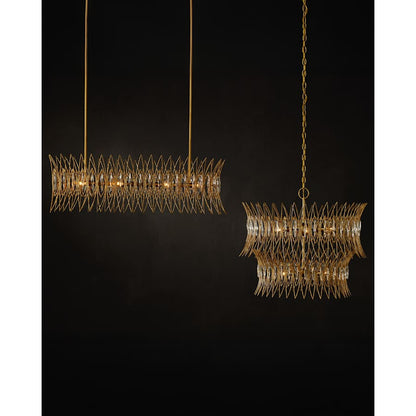 Currey and Company Marquise 9 Light 30" Wide Wrought Iron Chandelier