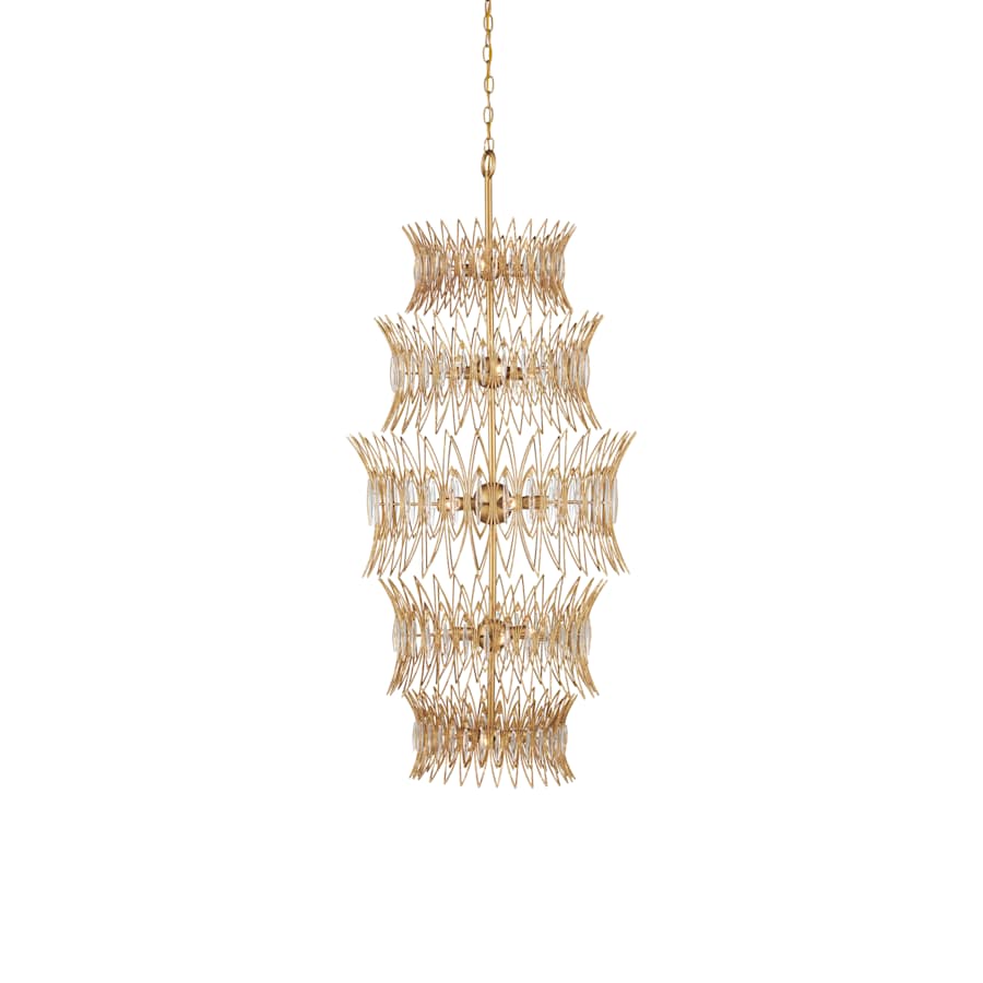 Currey and Company Marquise 18 Light 24" Wide Wrought Iron Chandelier